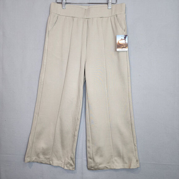 Willit Women's Khaki Tan Wide Leg Pants Sz M - NWT - Picture 1 of 4
